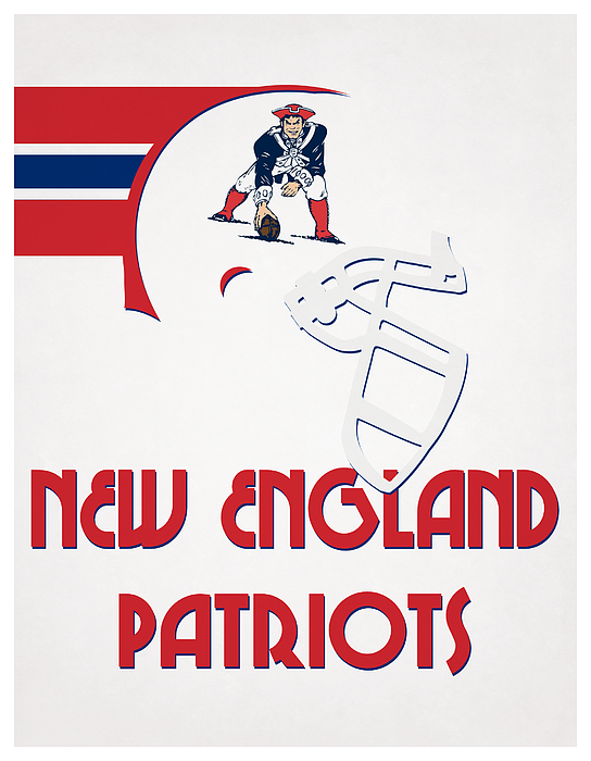 New England Patriots Vintage Program Kids T-Shirt by Joe Hamilton - Pixels