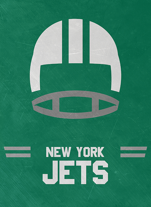 New York Jets Vintage Art Adult Pull-Over Hoodie by Joe Hamilton - Pixels