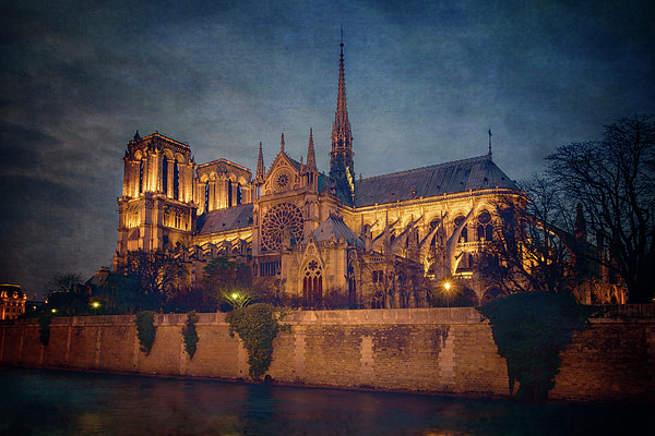 Joan Carroll - Notre Dame on the Seine Textured