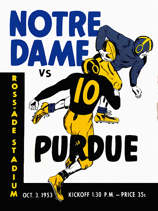 Notre Dame Versus NY Giants Football Program Metal Print by Big 88