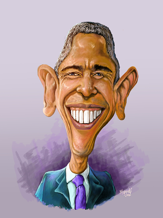Obama Caricature Painting