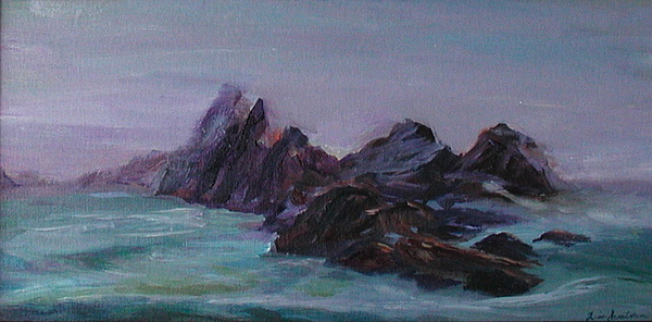 Oregon Coast Seal Rock Mist Painting