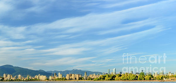 Viktor Birkus - Blue sky over Vancouver city skyline.