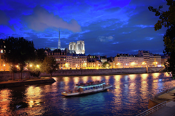 Paris Bridge View 2 Adult V-Neck by Craig Andrews - Pixels