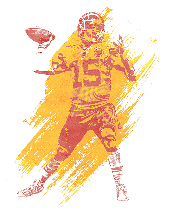 Patrick Mahomes Kansas City Chiefs Pixel Art 11 Greeting Card by Joe  Hamilton