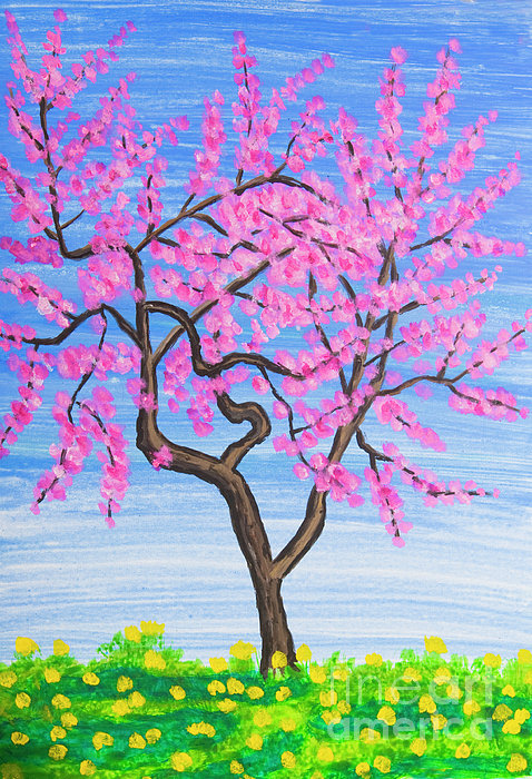 Peach Tree Painting