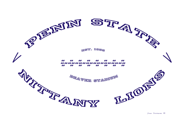 Penn State Tshirt with I Bleed Print