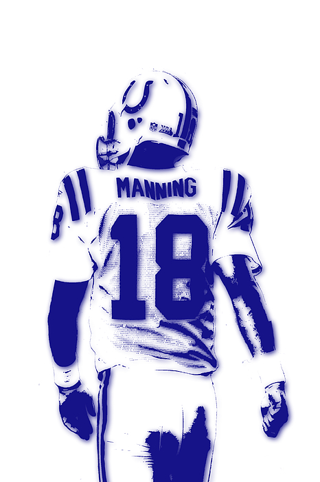 Peyton Manning Indianapolis Colts Jersey Art Jigsaw Puzzle by Joe