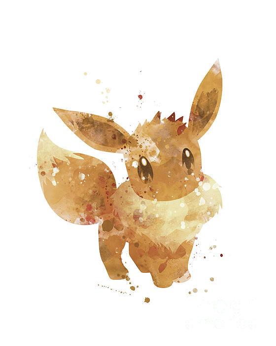 Eevee Custom Card Gold Textured Print Fanart Pokemon -  Hong Kong