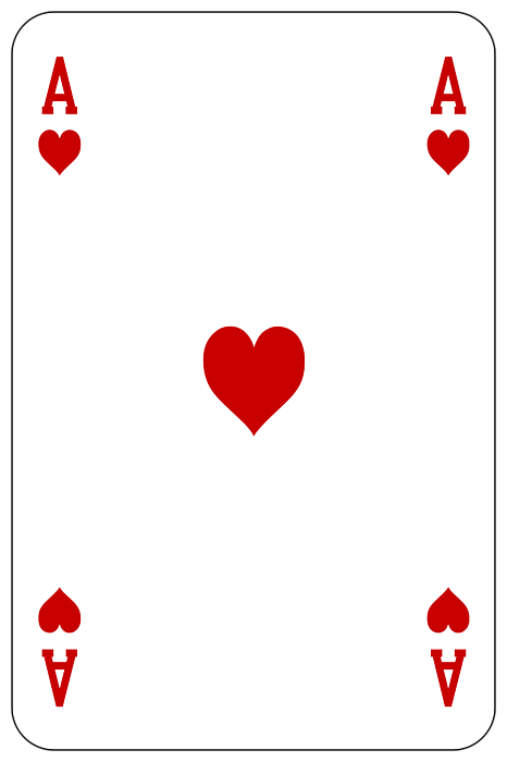 Poker playing card Ace heart Greeting Card by Miroslav Nemecek