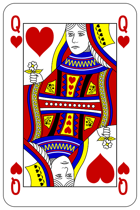 Queen Of Hearts Playing Card Template