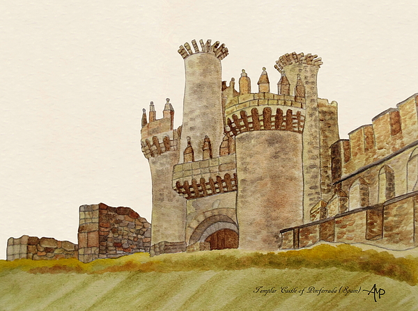 Medieval Golden Castle Art Print by Angeles M Pomata