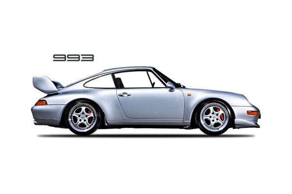 DìMò ART Impression sur Toile Motif Rogan Mark Porsche 911 Turbo 993 1997
