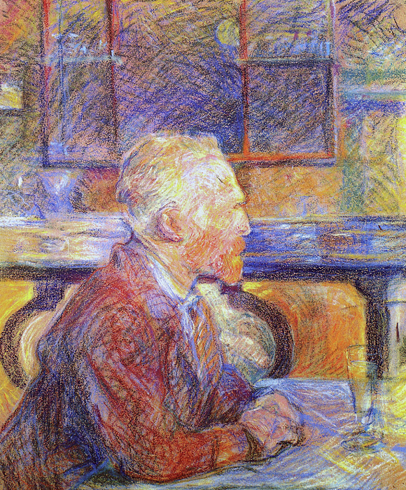 Self portrait by Vincent van Gogh Sticker by Vincent van Gogh - Fine Art  America