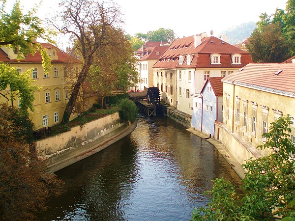 Prague River Scene Photograph