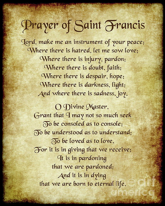 Ginny Gaura - Prayer of St Francis - Antique Parchment