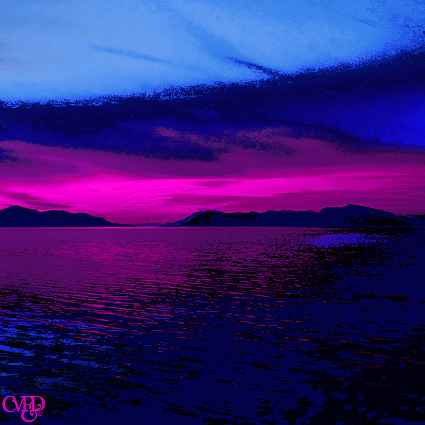 Purple Blue Landscape by Megan Dotter