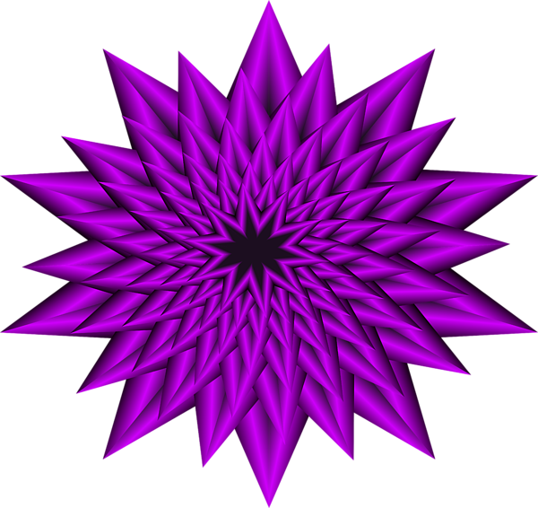 Purple circle star shape with optical art effect, flourish object on dark  purple background Tote Bag