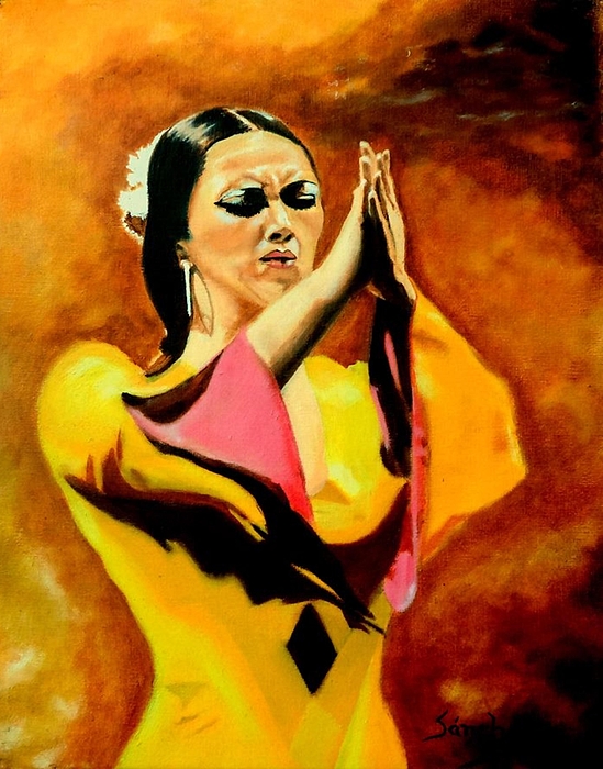 Manuel Sanchez - Raquel Heredia - Flamenco Dancer Sold