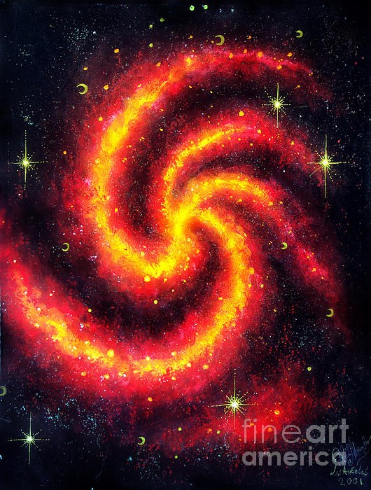 Stars Spiral Sticker