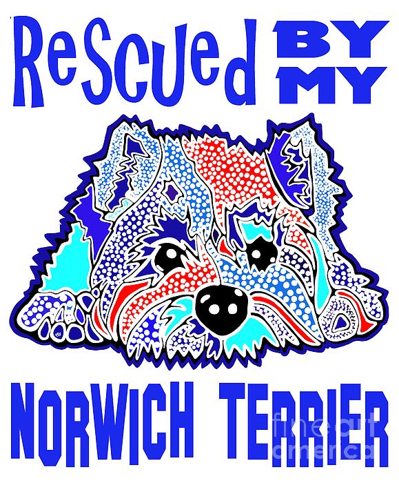 Rescued By My Norwich Terrier Terriers Puppy Puppies Dog Dogs Jackie Carpenter Gift Rescue Pet Pets Painting