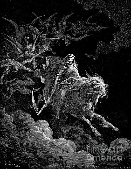 Revelation Vision of Death, by Gustave Dore Duvet Cover for Sale by ...