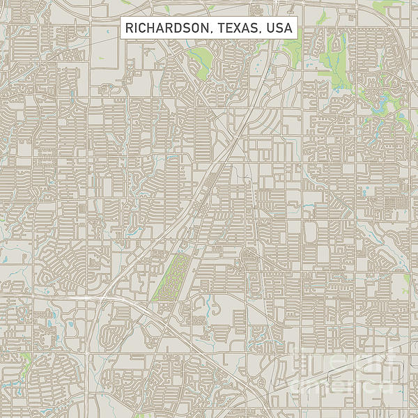 Richardson Texas US City Street Map Puzzle for Sale by Frank Ramspott