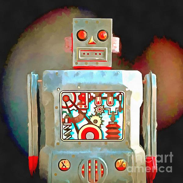 Robot Pop Art R-1 Tapestry for Sale by Edward Fielding