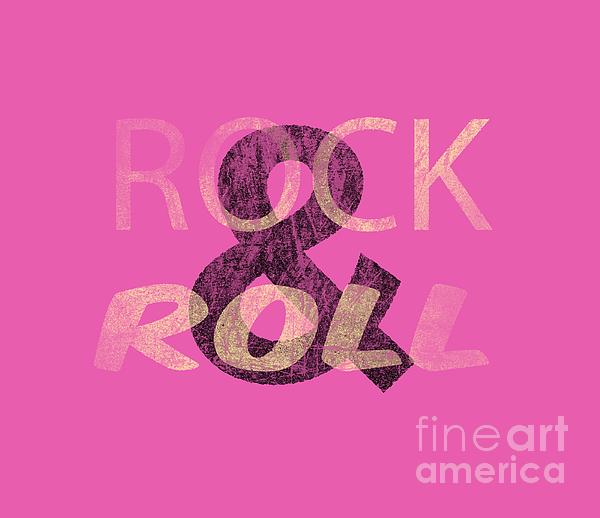 Rock And Roll Pink Tee Digital Art