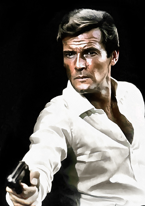 Roger Moore T-Shirt for Sale by Sergey Lukashin
