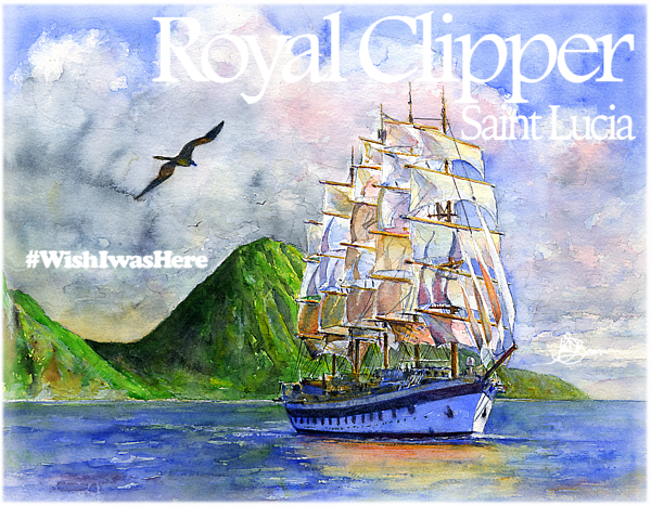 Royal Clipper St Lucia Shirt T-Shirt by John D Benson - Fine Art America