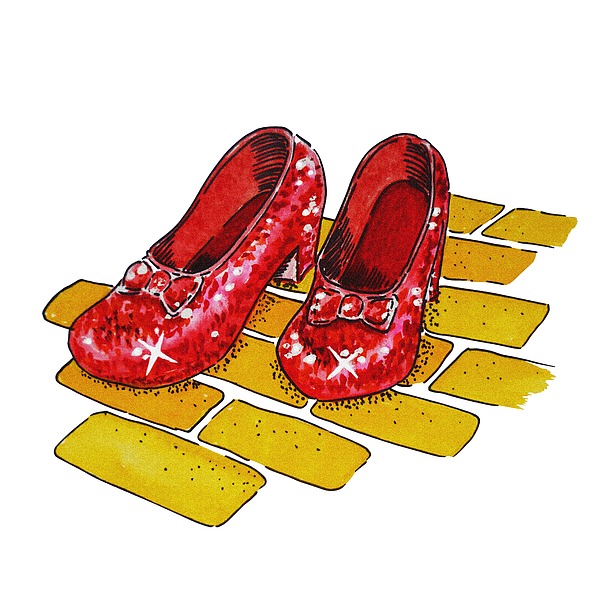 Ruby Slippers The Wonderful Wizard Of Oz Painting