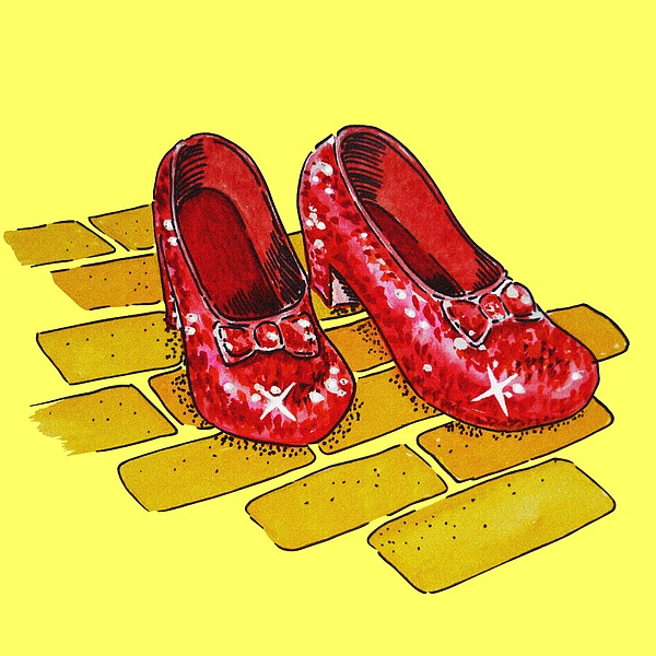 Ruby Slippers Wizard Of Oz Painting