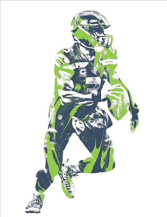 Russell Wilson Seattle Seahawks Pixel Art T Shirt 3 Tapestry by Joe  Hamilton - Fine Art America