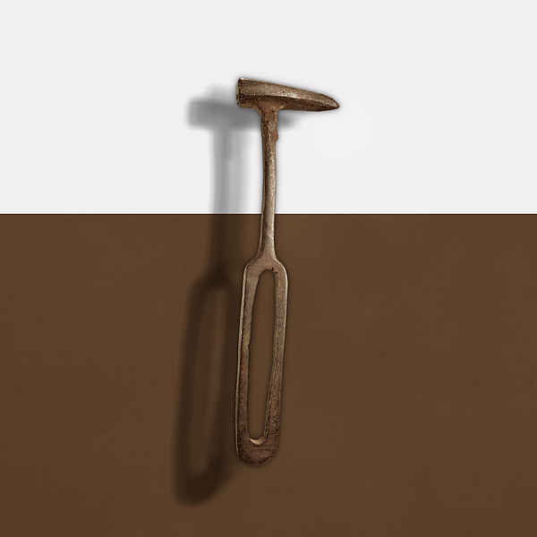 Rustic Hammer On Color Paper Photograph