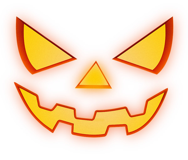 Scary Halloween PNG Image, Halloween Scary Square Face Black And