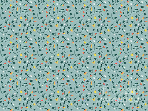 Seamless Floral Pattern With Tiny Yellow And Orange Flowers Carry All Pouch For Sale By Marymo