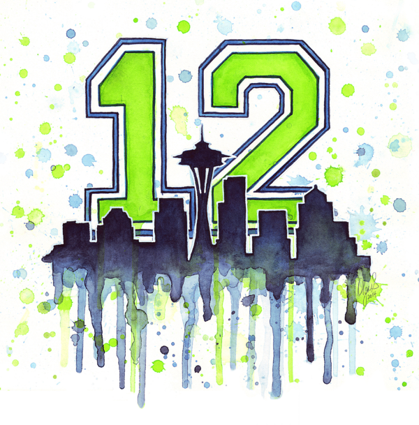 Legion of Boom 12th Man Art Seattle Space Needle Essential T