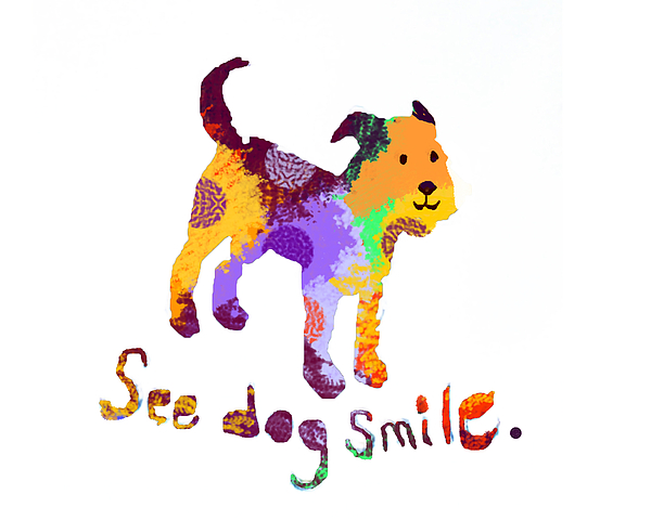See Dog Smile. Digital Art