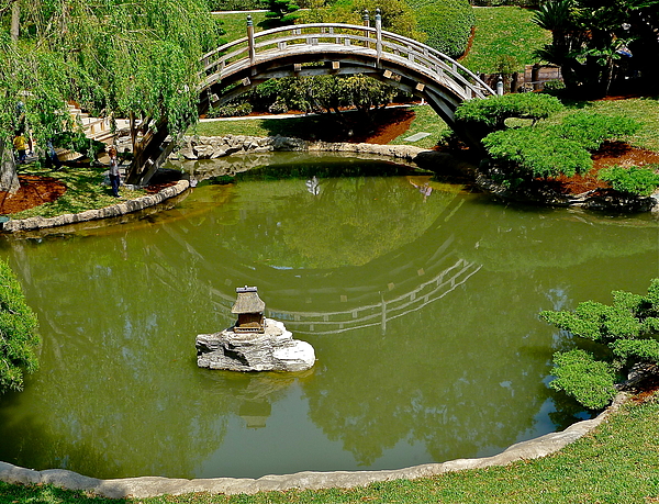 Serene Japanese Garden Print by Denise Mazzocco