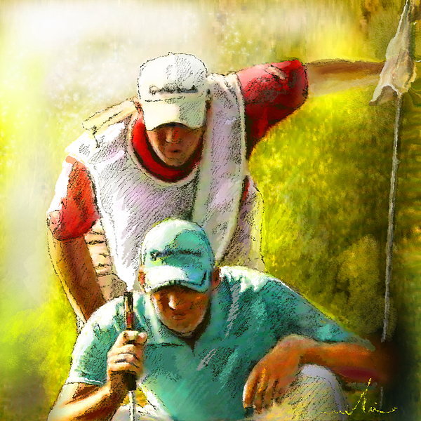 Sergio Garcia In The Madrid Masters Painting