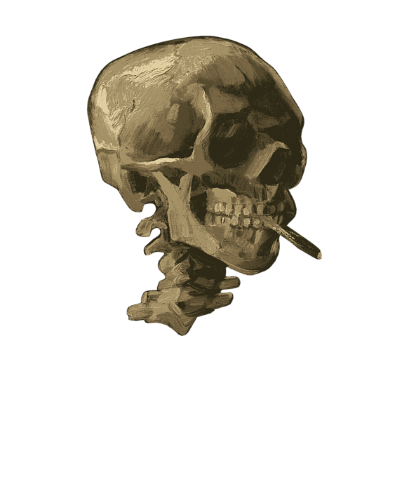 Skull of a Skeleton with Burning Cigarette - Vincent van Gogh T