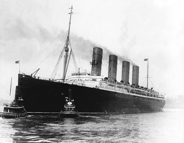 S.s. Lusitania In New York, Around 1915 by Everett