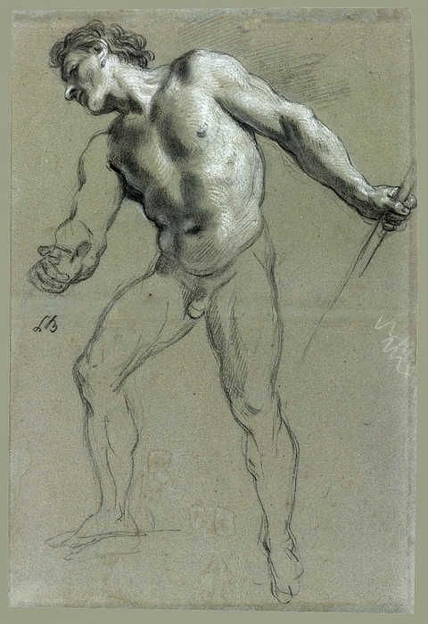 Standing Male Nude Facing Left holding a Staff Tank Top by Louis de  Boullogne the Younger - Augusta Stylianou - Website