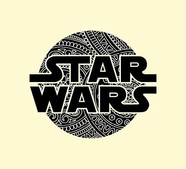 Star Wars Art - Logo - Black Mixed Media