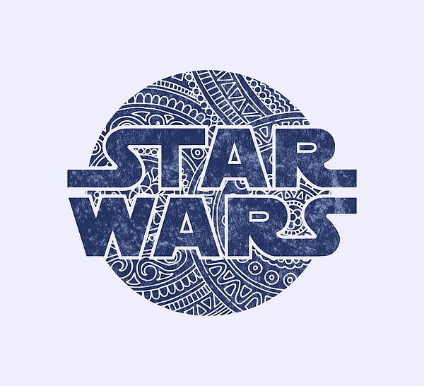 Star Wars Art - Logo - Blue Mixed Media