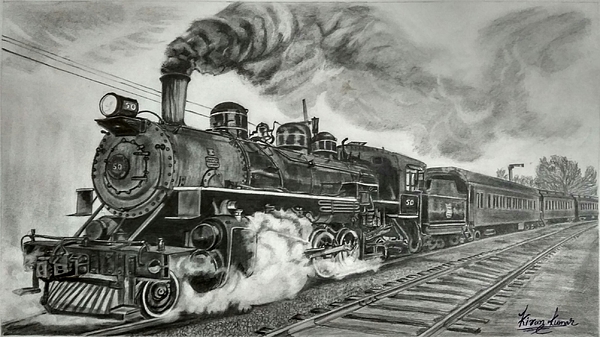 Draw The Layout Of A Train By Drawing The Track Using Pencils Background  Pictures Of Trains To Draw Background Image And Wallpaper for Free Download