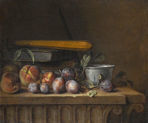Still Life of Fruit and Books with a Pochette Violin Jigsaw Puzzle