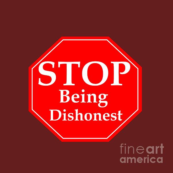 Stop Dishonesty #2 Digital Art