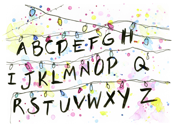PRINTABLE: Stranger Things Letters -   Stranger things alphabet,  Stranger things, Stranger things alphabet wall